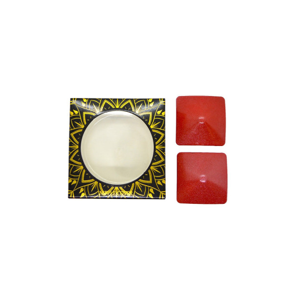 Nipple Métal rouge Cache tétons carré 